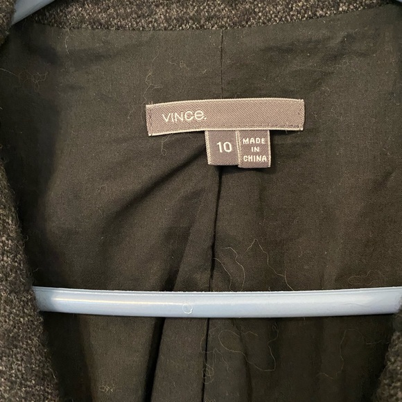 Vince Wool Gray Blazer Suit Jacket Top (Size 10) - Picture 2 of 9